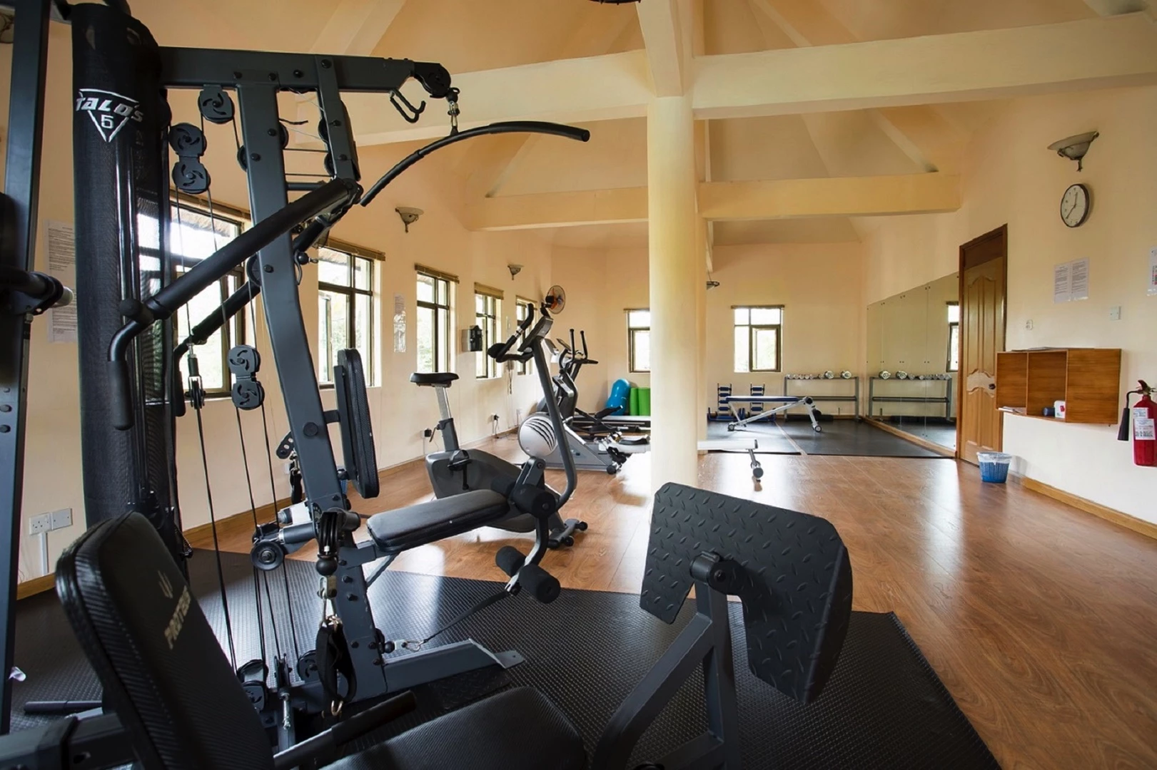 Fitness centre at Le Palmiste Resort & Spa equipped for cardio and strength training